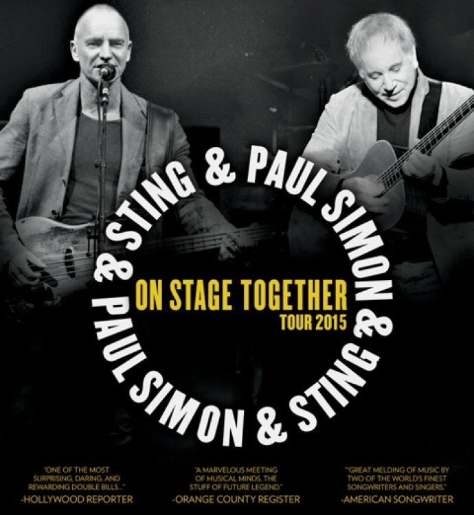 PAUL SIMON & STING ON STAGE TOGETHER: ANNUNCIATO IL TOUR EUROPEO 2015