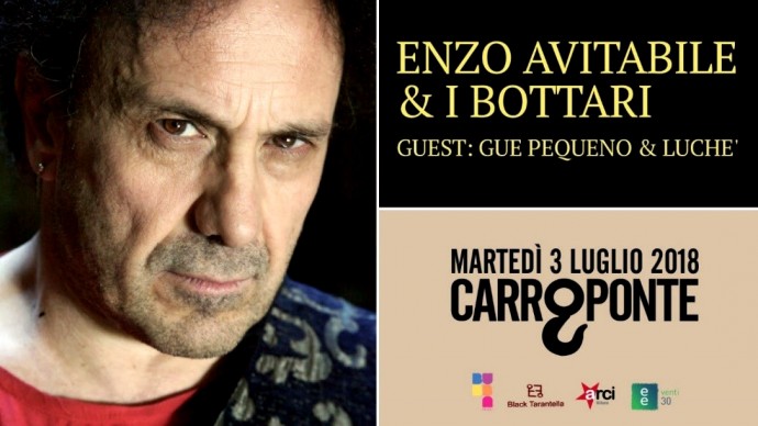 Enzo Avitabile & I Bottari live al Carroponte il 3 luglio - Ospiti Gué Pequeno e Luchè