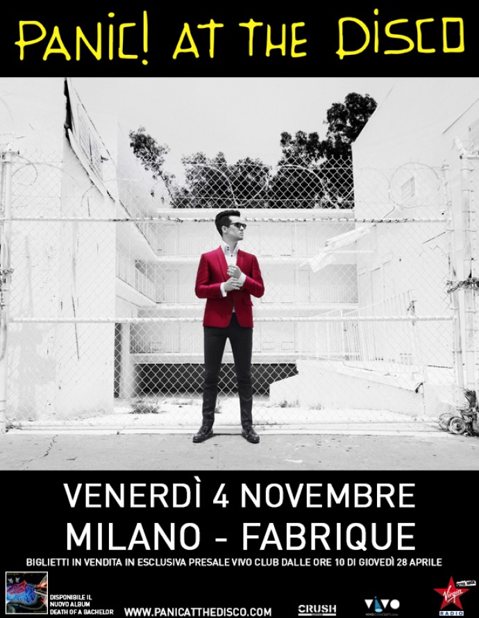 PANIC! AT THE DISCO, dal vivo a novembre