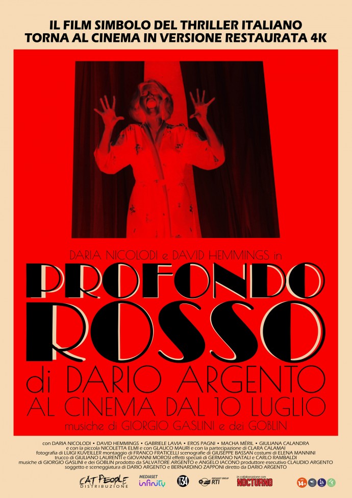 Profondo Rosso: Compie 50 anni e torna nei cinema il film simbolo del thriller italiano grazie a Cat People. Nuovo trailer di Profondo Rosso 