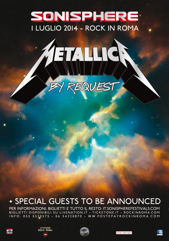 I METALLICA ANNUNCIANO IL TOUR EUROPEO ESTIVO E IL “METALLICA BY REQUEST” - UNICA DATA ITALIANA IL 1 LUGLIO A ROMA 