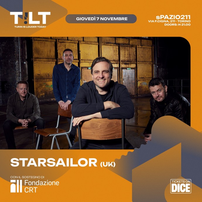 ​Spazio211 Torino: eventi di giovedì 7, venerdì 8 e sabato 9 novembre 2024: Starsailor (Uk), Rachele Bastreghi, Marta Del Grandi