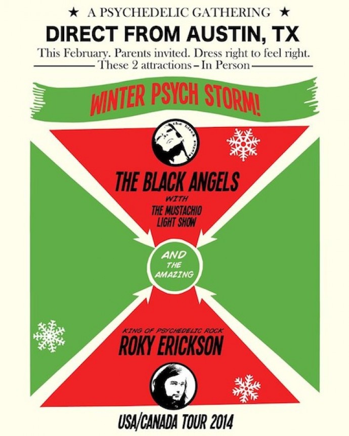 Roky Erickson e i The Black Angels in tour insieme in Stati uniti e Canada nel 2014