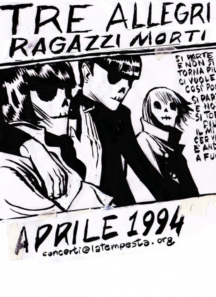 I TRE ALLEGRI RAGAZZI MORTI a Torino con lo spettacolo “Aprile 1994″: nuova location, Spazio211!!