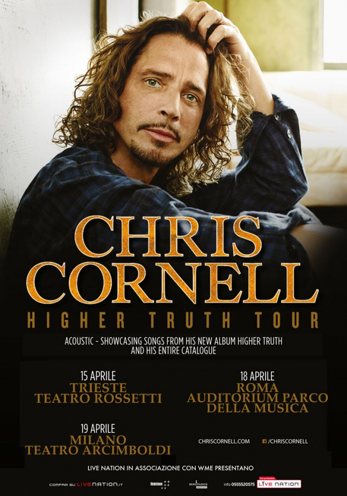 CHRIS CORNELL: annuncia il tour europeo solo acustico di “Higher Truth”, tre date in Italia