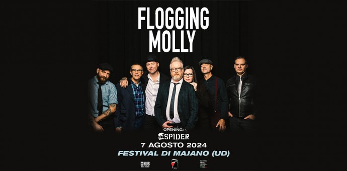 Flogging Molly: annunciati gli Spider come opening dell'unica data italiana al Festival Di Majano (Ud)