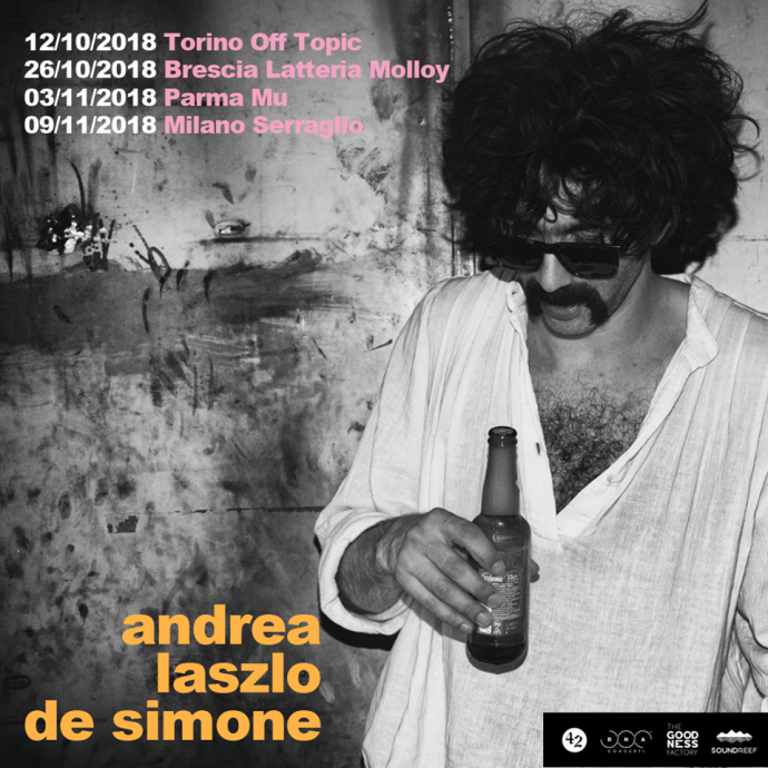 Quattro nuove date per Andrea Laszlo De Simone: Torino, Brescia, Parma e Milano