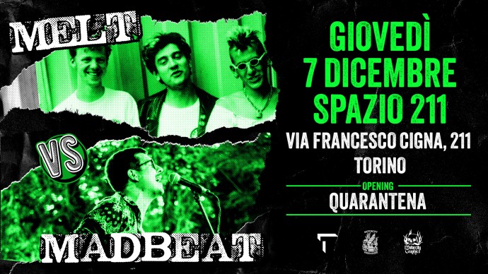 Madbeat vs I Melt: doppio release party a Spazio211 giovedì 7 dicembre 2023