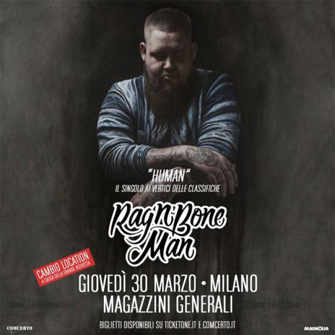 Rag'N'Bone Man - Per la grande richiesta il concerto si sposta ai Magazzini generali