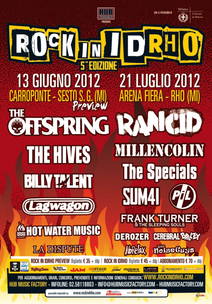 ROCK IN IDRHO 2012: domani al Carroponte il primo appuntamento con il festival rock milanese!