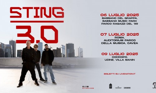 Sting 3.0 Tour - Arriva in italia con tre appuntamenti nel 2025